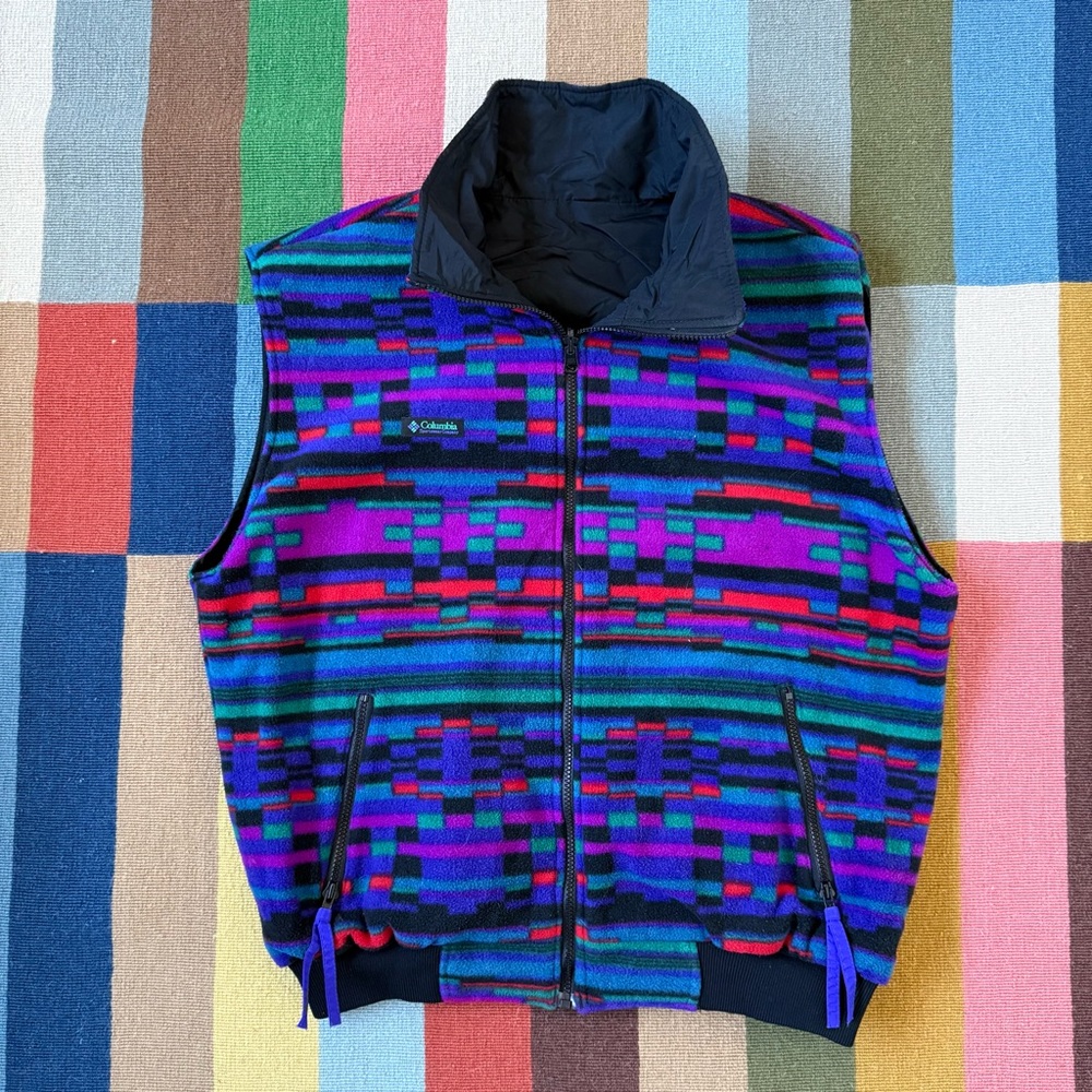 Vintage Columbia Reversible Fleece Vest Size L